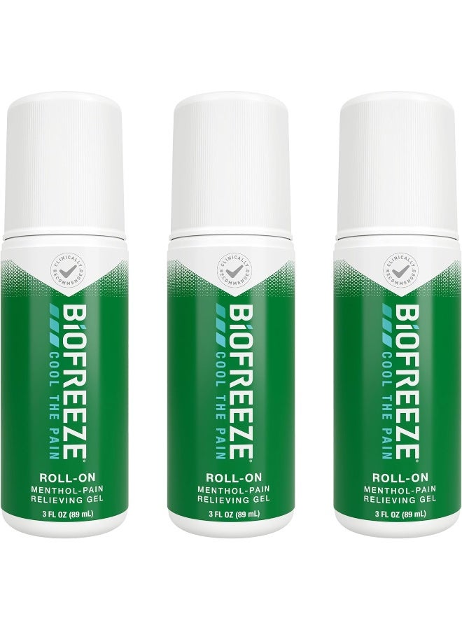 Biofreeze Pack Of 3 Pain Relief Roll-On 89 Ml - Image 1